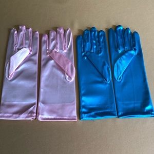 Satin gloves